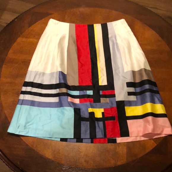 Linea Domani Dresses & Skirts - Linea Domani Geometric Colorblock Skirt Size 6 NWT